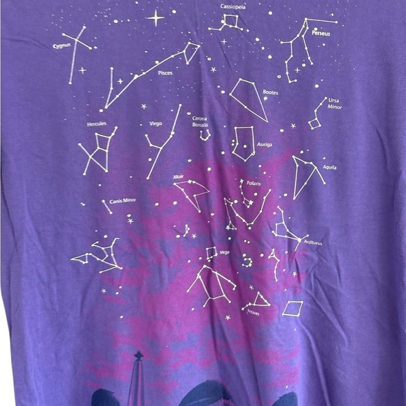Griffith Observatory Official L.A. Purple Constellation Tee Shirt Size Large - Picture 4 of 7